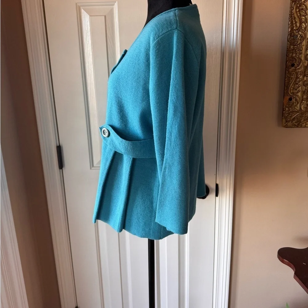 Chadwick’s Women's Turquoise Button-Up Sweater size large